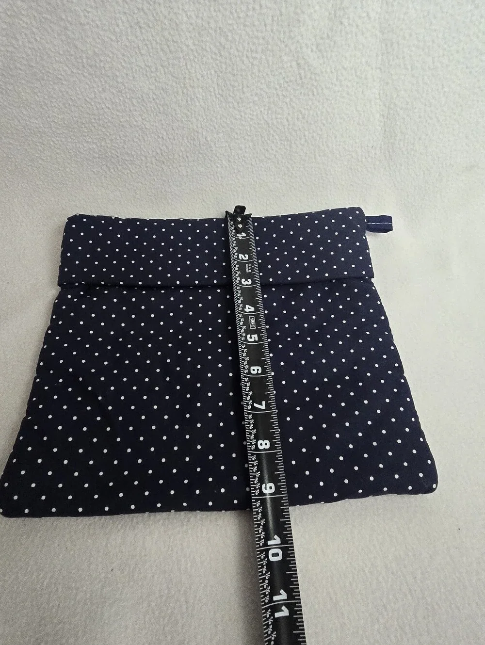 Navy Polka  Dot Microwave Potatoe Bag
